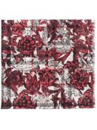 Burberry Beasts Print And Check Scarf - Multicolour