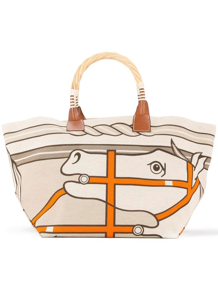 Hermès Vintage Hermes Sac Steeple Hand Tote Bag - Beige, Brown, Etc