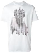 Neil Barrett Statue Print T-shirt, Men's, Size: Xl, White, Cotton