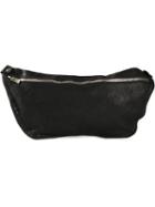 Guidi - Distressed Leather Shoulder Bag - Unisex - Horse Leather - One Size, Black, Horse Leather