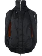 Unravel Contrast Collar Cape Style Puffer Jacket