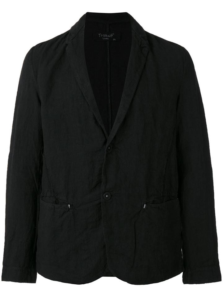 Transit Patch Pockets Blazer - Black