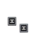 Chanel Vintage Square Logo Earrings