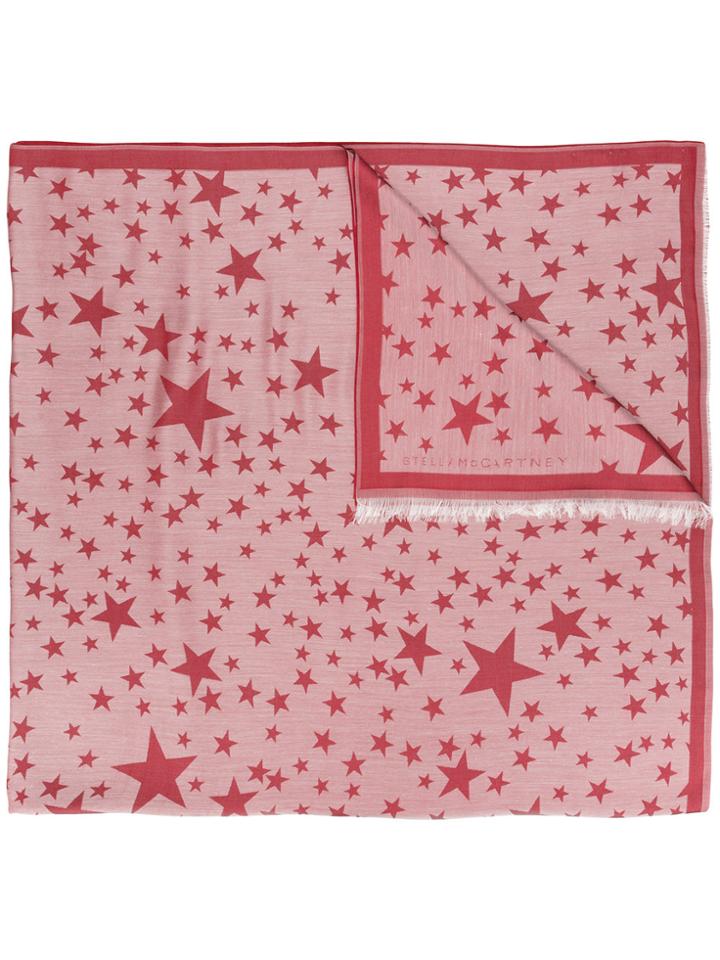 Stella Mccartney Star Print Scarf - Pink & Purple