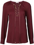 Altuzarra Laced Front Blouse - Red