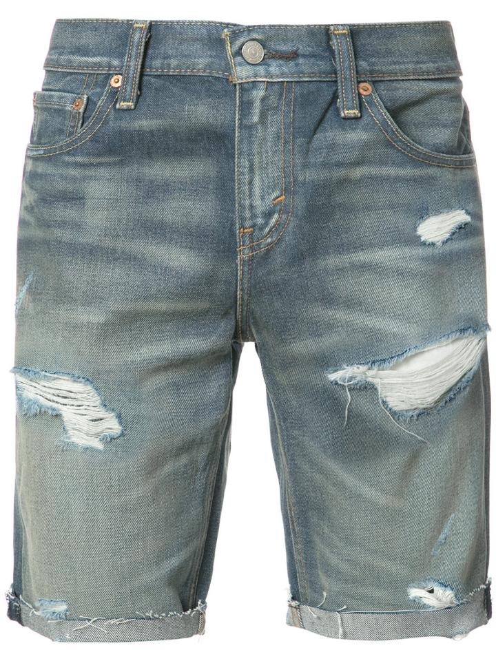Levi's Ripped Denim Shorts, Men's, Size: 34, Blue, Cotton