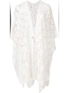 Barrie Cut-out Knit Asymmetric Poncho