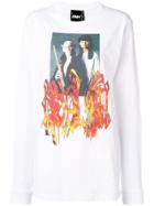 Pam Perks And Mini Printed Long Sleeved T-shirt - White