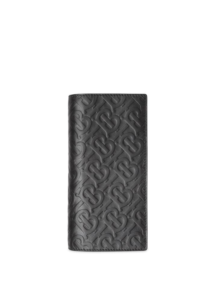 Burberry Monogram Leather Continental Wallet - Black