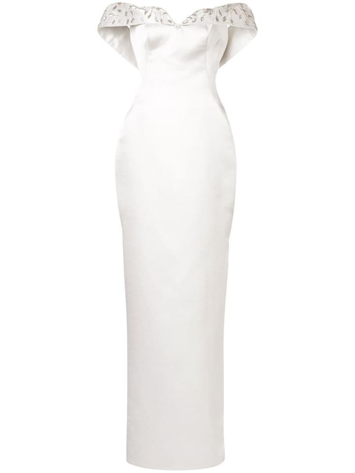 Saiid Kobeisy Off-shoulder Embroidered Dress - White