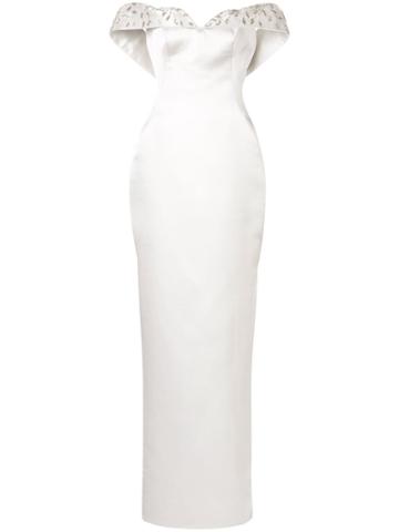 Saiid Kobeisy Off-shoulder Embroidered Dress - White