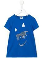 Karl Lagerfeld Kids Cat Print T-shirt, Girl's, Size: 6 Yrs, Blue