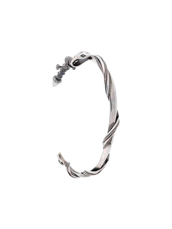 Alexander Mcqueen Entwined Snake Bracelet - Metallic