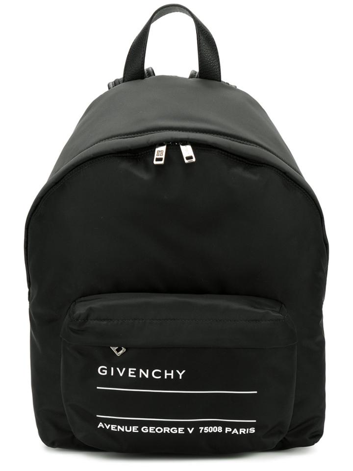 Givenchy Text Logo Backpack - Black