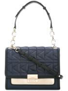 Karl Lagerfeld Medium Quilted Shoulder Bag, Women's, Blue, Leather/pvc