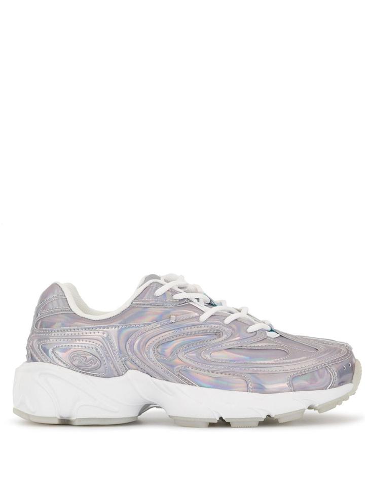 Fila Metallic Ridged Sole Sneakers - Silver