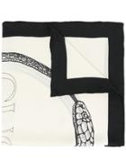 Gucci Ouroboros Print Silk Scarf - White