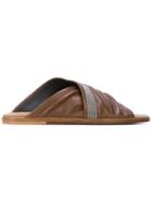 Brunello Cucinelli Wrap Around Sandals - Brown