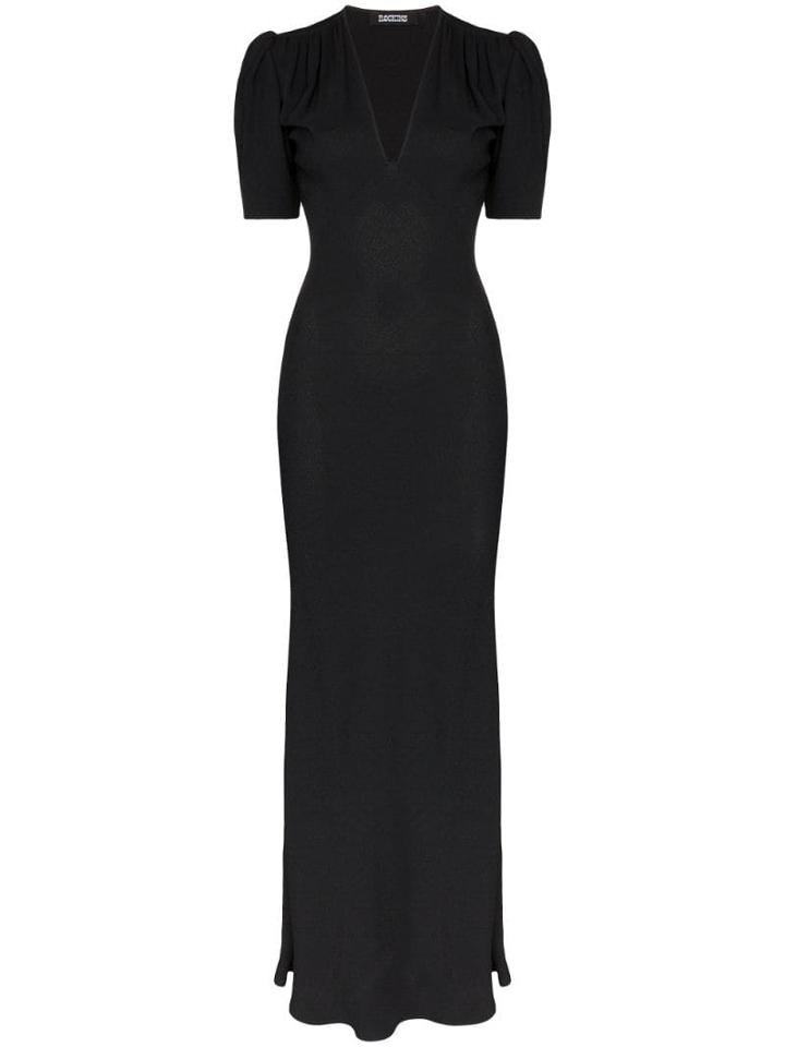 Rockins Puff-sleeve Maxi Dress - Black