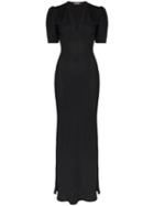 Rockins Puff-sleeve Maxi Dress - Black