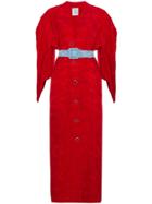 Rosie Assoulin Kimono Jacquard Dress - Red