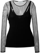 Max Mara Mesh Long Sleeve Top, Women's, Size: 38, Black, Polyamide/spandex/elastane/viscose