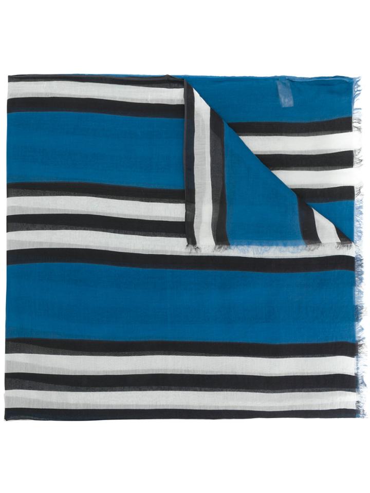 Altea Stripe Print Scarf - Blue