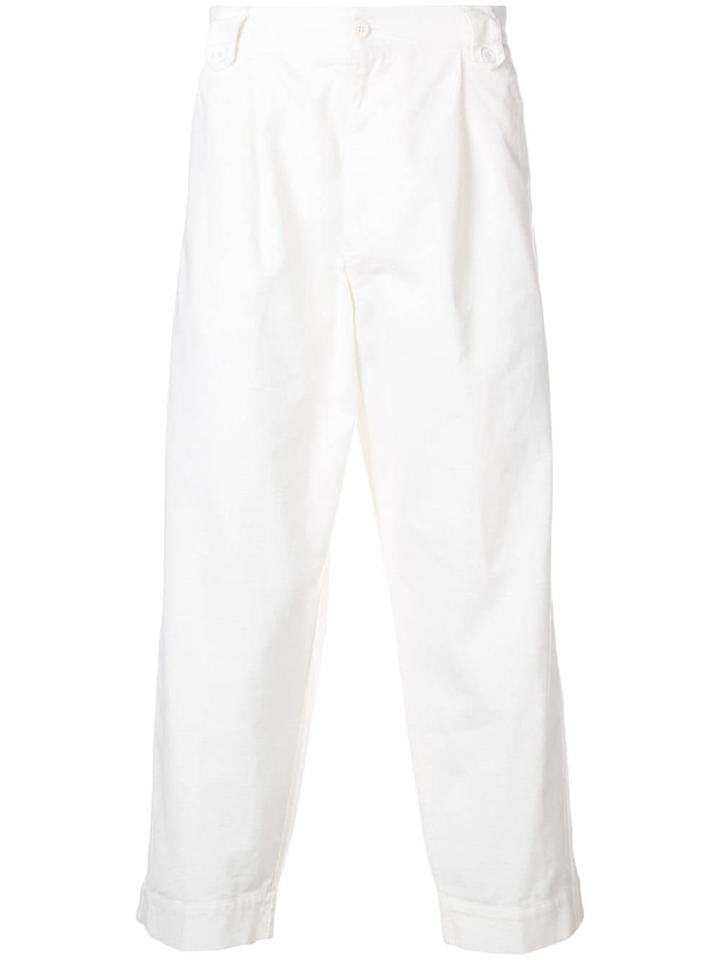 Costumein Cropped Loose-fit Trousers - White