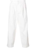 Costumein Cropped Loose-fit Trousers - White