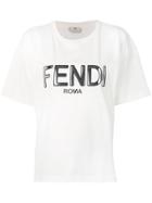 Fendi Logo Print T-shirt - Neutrals