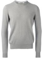 La Fileria For D'aniello Crew Neck Jumper, Men's, Size: 52, Grey, Cashmere