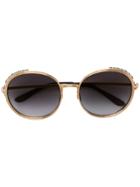 Elie Saab Oversized Round Shape Sunglasses - Metallic