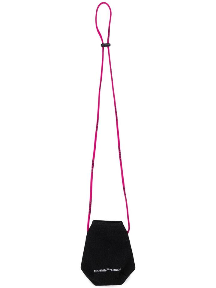 Off-white Logo Printed Coin Pouch - Black