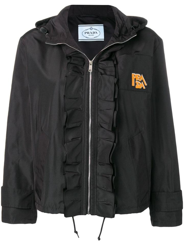 Prada Ruffle-trimmed Jacket - Black