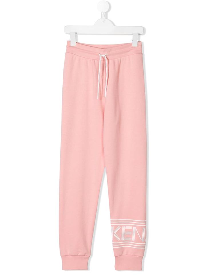 Kenzo Kids Teen Logo Print Track Pants - Pink & Purple