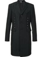 Comme Des Garçons Homme Plus Studded Jacquard Coat, Men's, Size: Large, Black, Polyester/acetate/cupro/wool