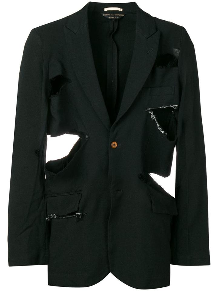 Comme Des Garçons Homme Plus Cut-out Detail Blazer - Black