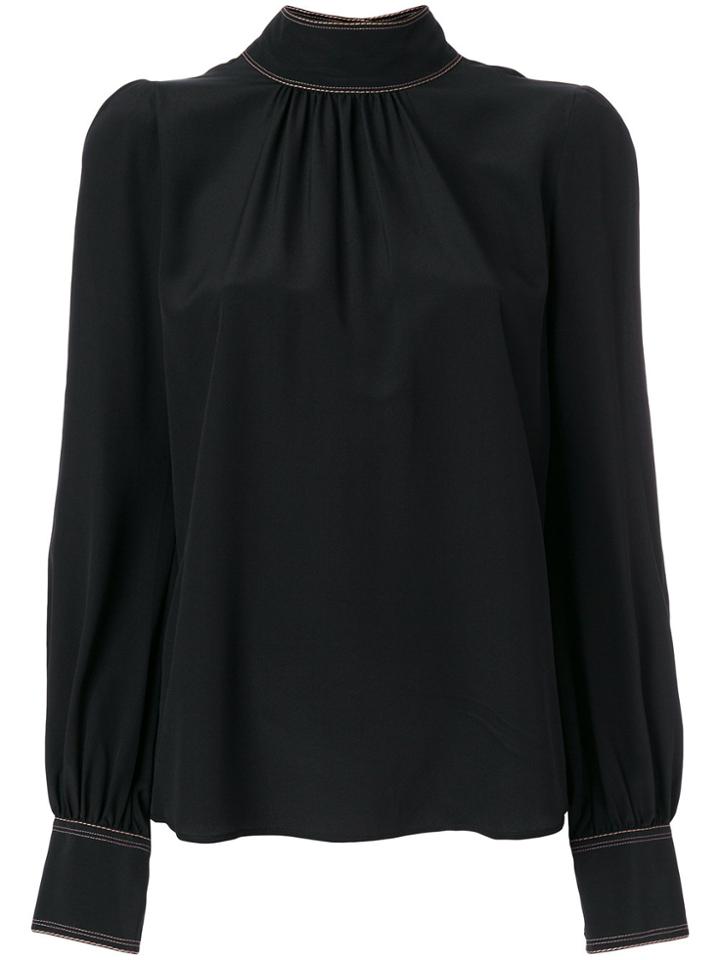 Marc Jacobs High Neck Blouse - Black
