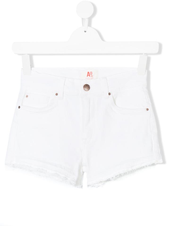 American Outfitters Kids Frayed Edge Shorts - White
