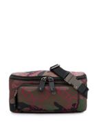 Valentino Camouflage Logo Grid Print Belt Bag - Green