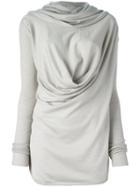 Rick Owens Draped Top, Women's, Size: Small, Nude/neutrals, Virgin Wool