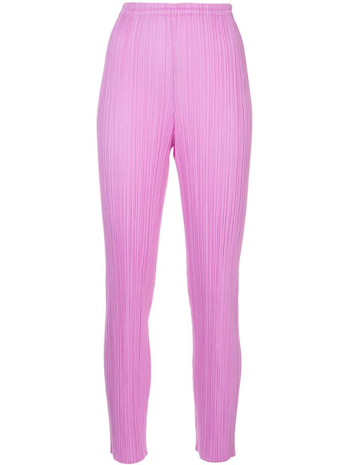 Issey Miyake Vintage High Waist Pleated Trousers - Pink & Purple
