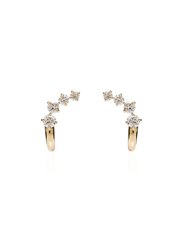 Melissa Kaye 18kt Yellow Gold Aria Dagger Diamond Earrings