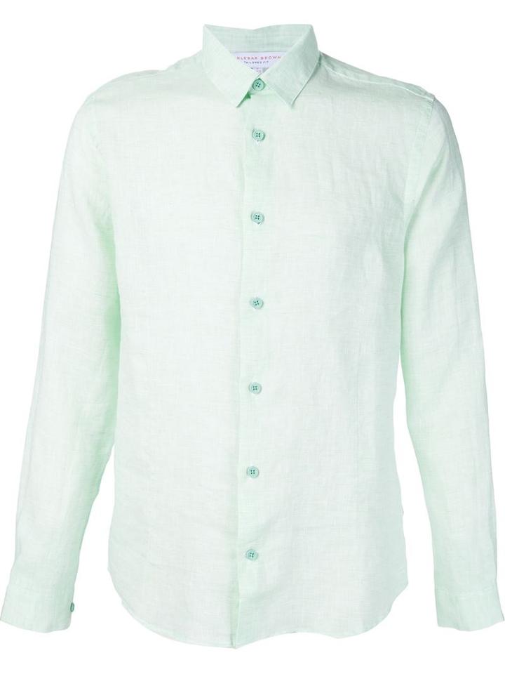 Orlebar Brown Classic Shirt, Men's, Size: Xxl, Green, Cotton