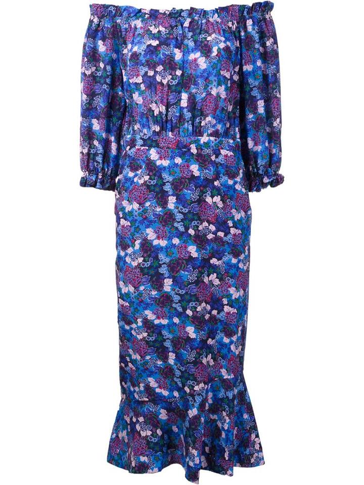 Saloni 'grace' Dress, Women's, Size: 0, Pink/purple, Polyester/silk