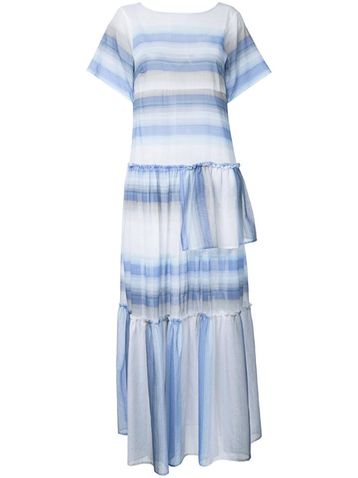 Lemlem Striped Long Dress - White