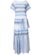 Lemlem Striped Long Dress - White