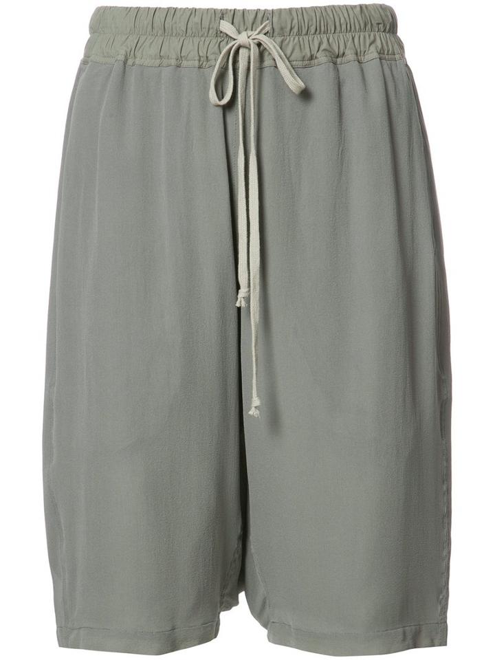 Rick Owens Relaxed Shorts, Women's, Size: 38, Grey, Cupro/silk/cotton