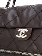 Chanel Vintage Large Expandable Flap Bag - Brown