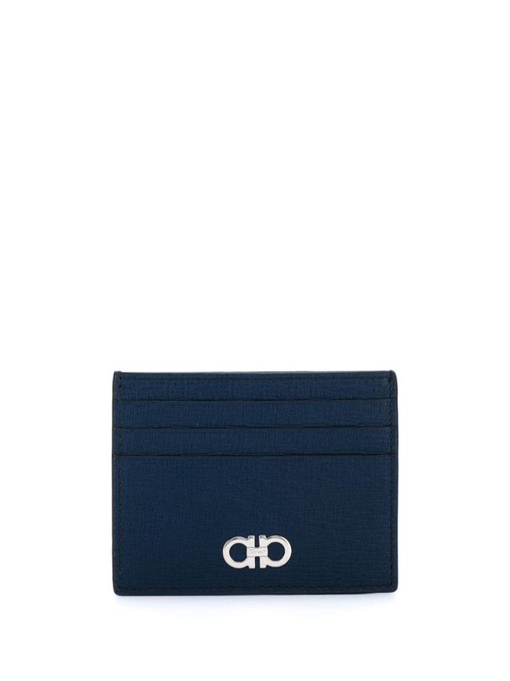 Salvatore Ferragamo Gancini Logo Cardholder - Blue